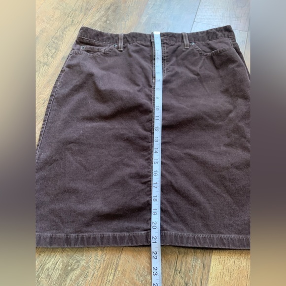 L.L.Bean corduroy brown skirt women’s size 12 - Picture 4 of 8